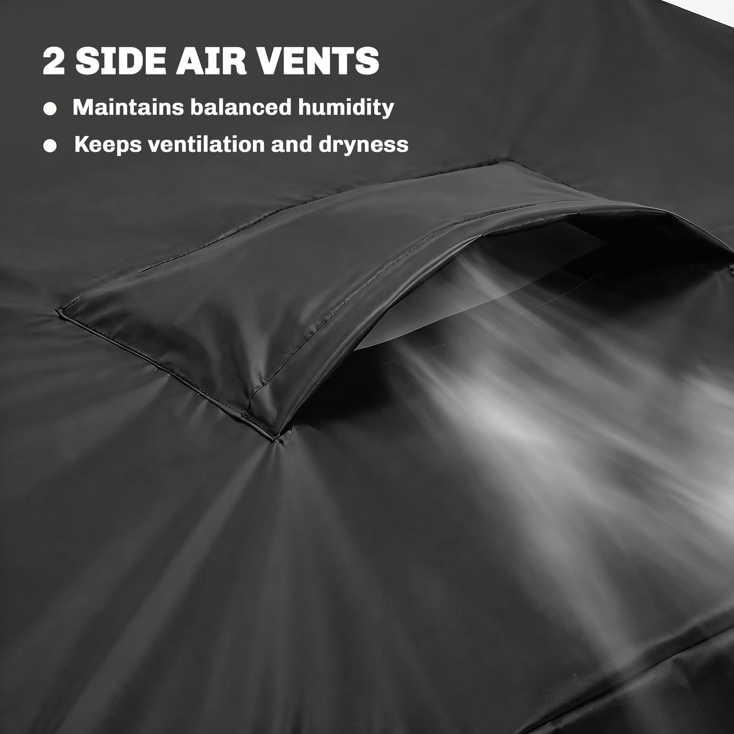 V-Shaped Patio Furniture Cover, Waterproof Outdoor V-Shaped Sectional Sofa Cover with Air Vent, 105" x 105", Black
