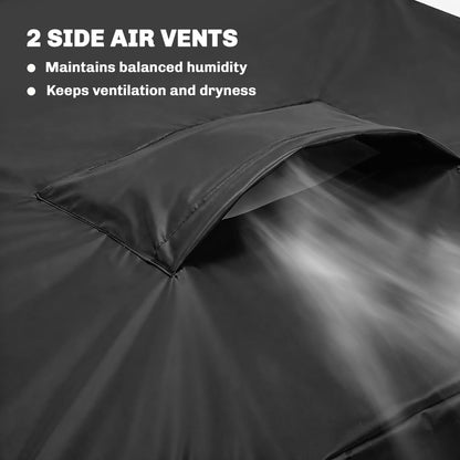 V-Shaped Patio Furniture Cover, Waterproof Outdoor V-Shaped Sectional Sofa Cover with Air Vent, 105" x 105", Black