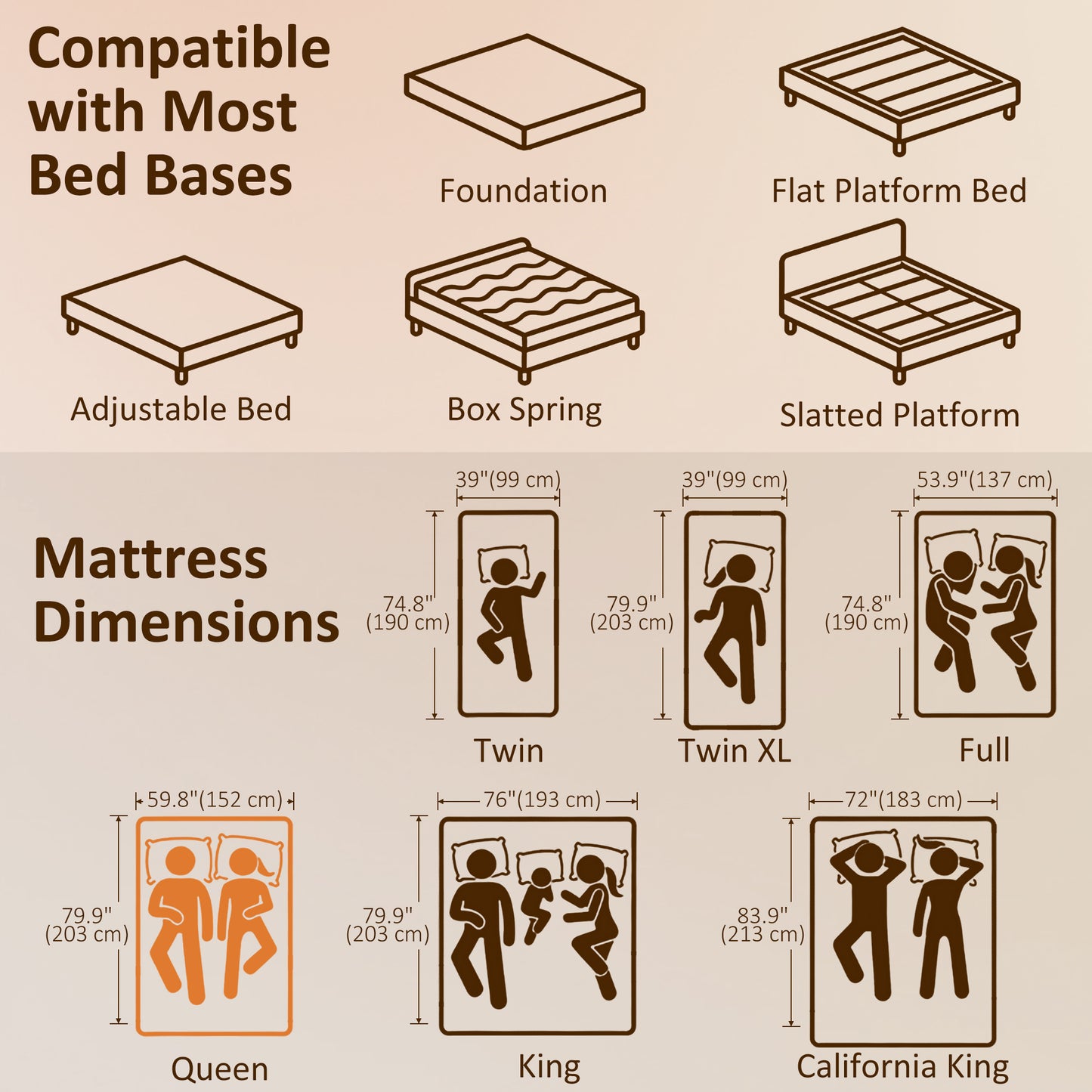 Queen Mattress 8 Inch Memory Foam Mattress in a Box, Pressure Relief & Lumbar Support, CertiPUR-US Certified Medium Firm