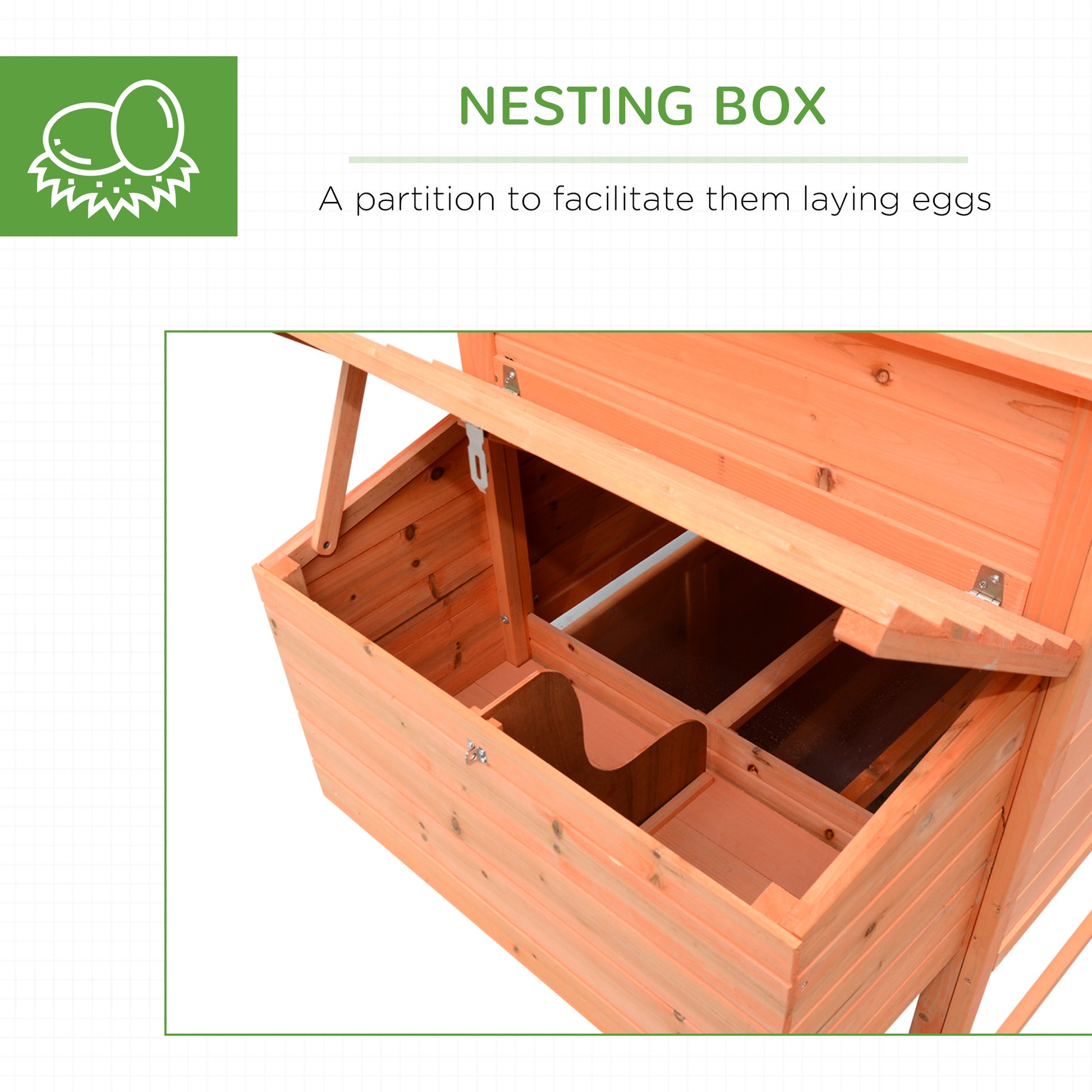 82" Deluxe Chicken Coop Wooden Hen House Rabbit Hutch Poultry Cage Pen Backyard with Run and Nesting Box
