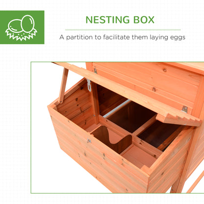82" Deluxe Chicken Coop Wooden Hen House Rabbit Hutch Poultry Cage Pen Backyard with Run and Nesting Box