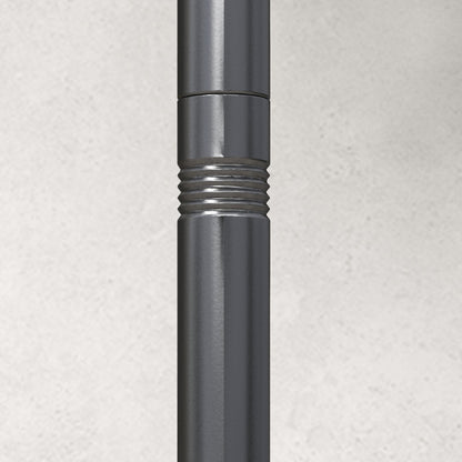 4 Pack of 8' String Light Poles, Steel Hanging Lighting Stand for Patio, Backyard, Deck, Wedding, Party, Black