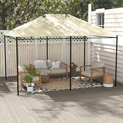 10' x 13' Gazebo Replacement Canopy Cover, Gazebo Roof Replacement (TOP COVER ONLY), Cream White