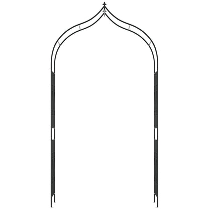 8.7FT Garden Arch Trellis, Outdoor Wedding Arbor for Ceremony with Scrollwork Design for Climbing Roses, Vines and Plants