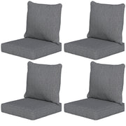 Outdoor Chair Cushions Set of 4, Fade Resistant Patio Chair Cushions for Outdoor Furniture, 24" x 24", Grey