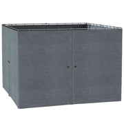 Gazebo Curtains, 10' x 10' Universal Replacement Privacy Curtain, 4-Panels Sidewall with Hooks/C-Rings, Slate Grey