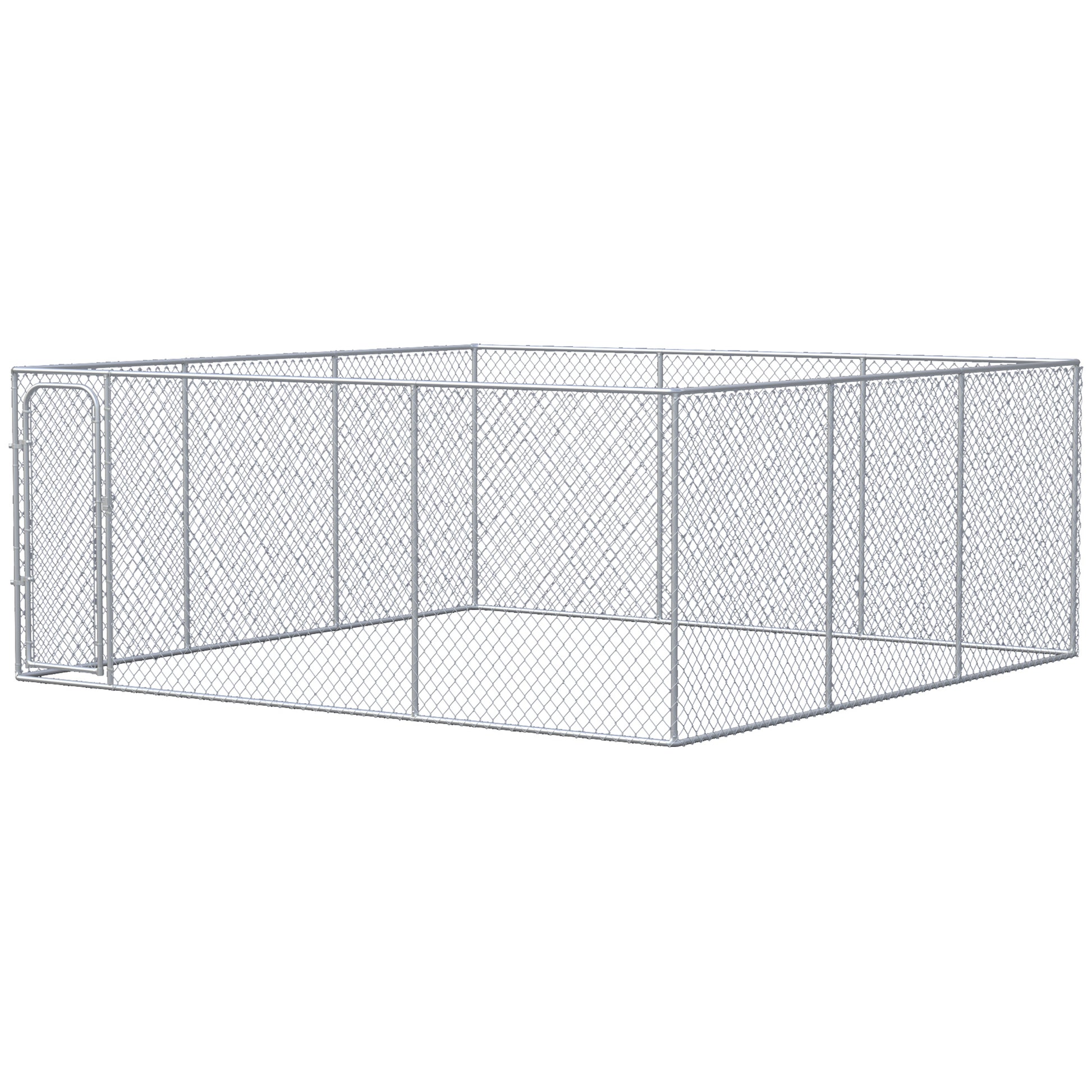 227.7 Sq. Ft. Dog Playpen Outdoor with Galvanized Steel Frame, for Small and Medium Dogs, 15.1' x 15.1' x 6'