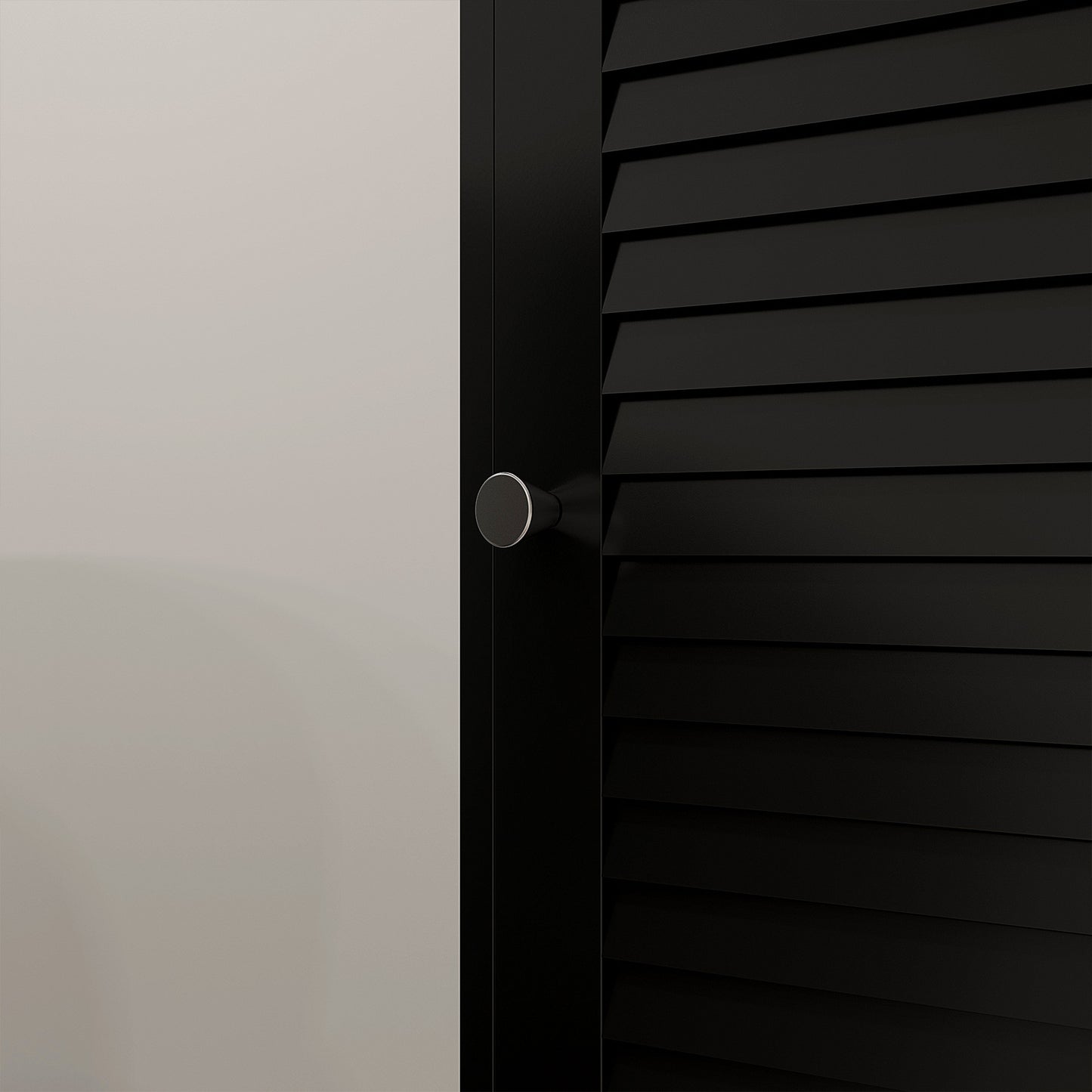 Narrow Bathroom Cabinet, Tall Bathroom Storage Cabinet with Shelves and Doors, Black