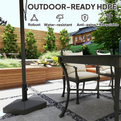 Patio Umbrella Base Holder, Heavy Duty Outdoor Umbrella Stand Base, Poolside, Black