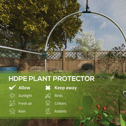 Galvanized Steel Crop Cage, Plant Protection Tent with Zippered Door, 4' x 4', Black