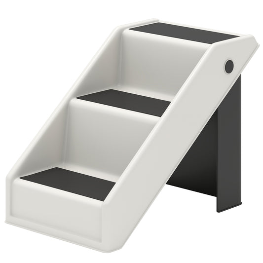 Dog Stairs for Small Dogs, 14.5" H Foldable Pet Ramp with 3 Non-Slip Steps for High Beds or Sofas