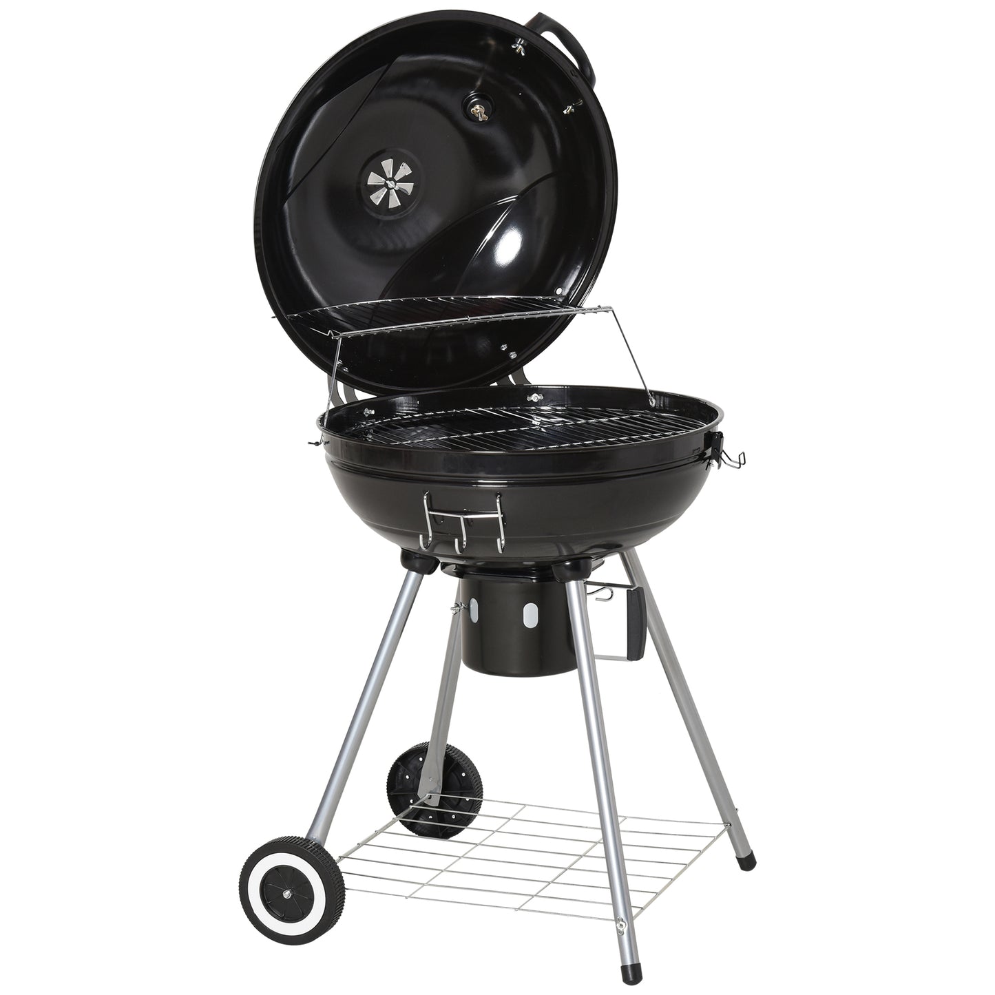Portable Kettle Charcoal Grill for Outdoor Grilling Heat Control BBQ Barbecue