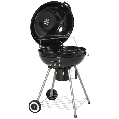 Portable Kettle Charcoal Grill for Outdoor Grilling Heat Control BBQ Barbecue