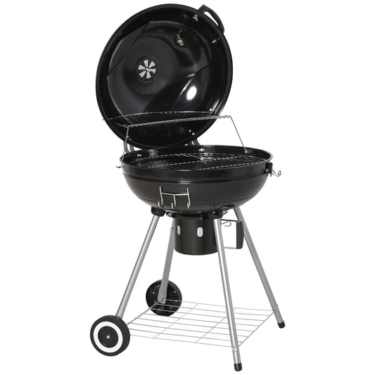 Portable Kettle Charcoal Grill for Outdoor Grilling Heat Control BBQ Barbecue