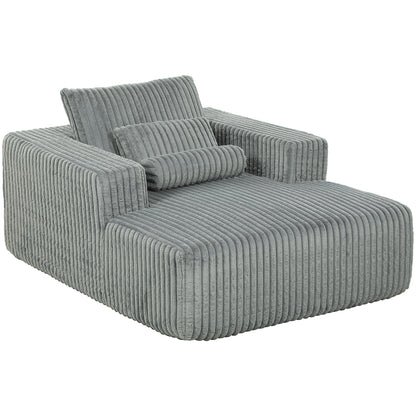 Sofa Bed, Sleeper Chair Bed with Pillow, Single, Grey