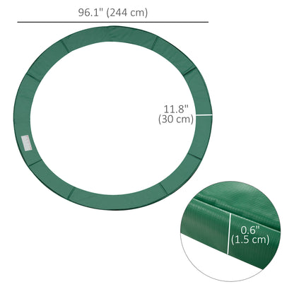 Soozier ⌀8ft Trampoline Pad ⌀96" Spring Safety Replacement Gym Bounce Jump Cover EPE Foam Green