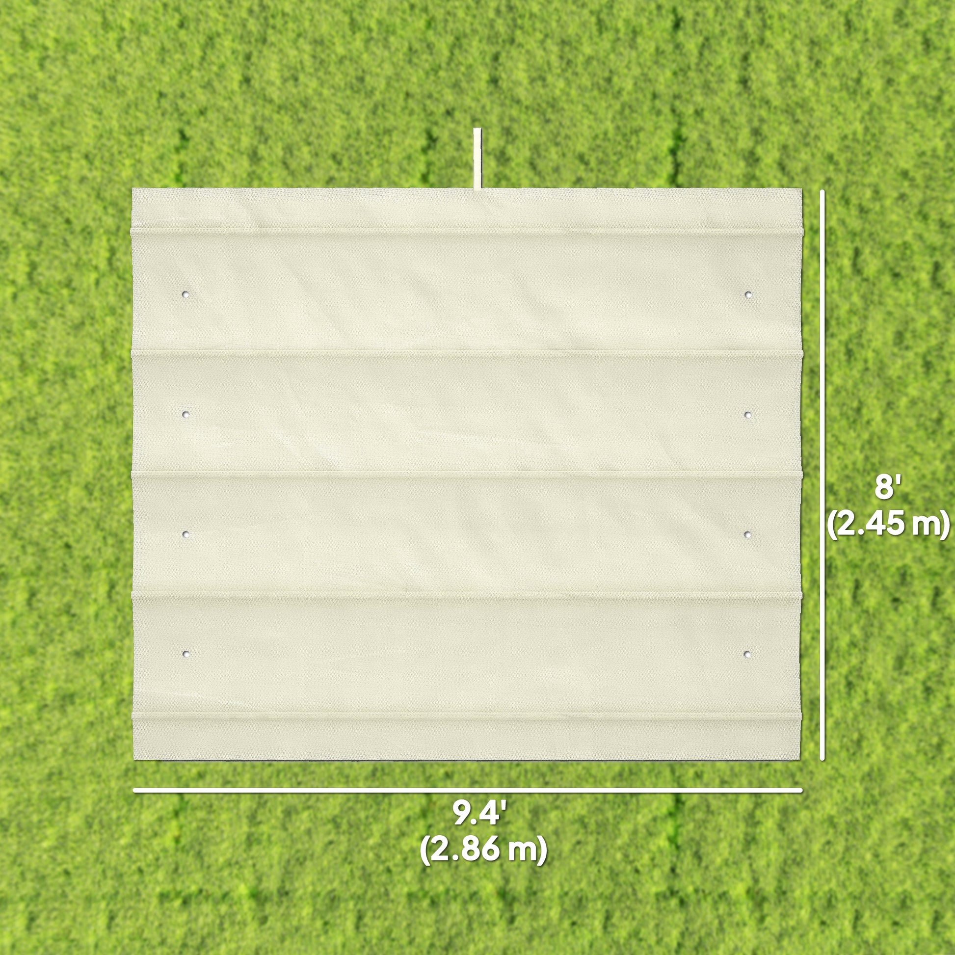 8' x 9.4' Retractable Pergola Canopy Replacement, Fit 7' x 10' Frame, UV30+ Pergola Cover Top Only, Cream