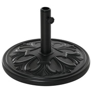 29lbs Cement Round Umbrella Base Heavy Duty 19" HDPE Parasol Stand, Black