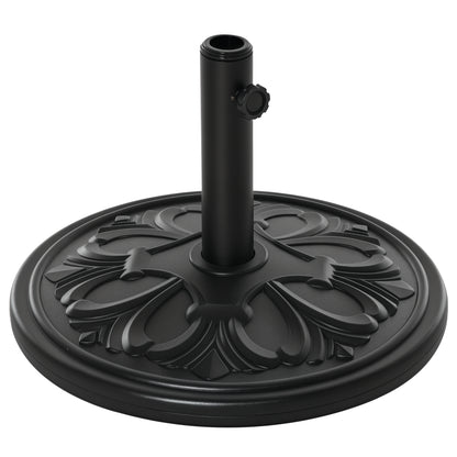 29lbs Cement Round Umbrella Base Heavy Duty 19" HDPE Parasol Stand, Black