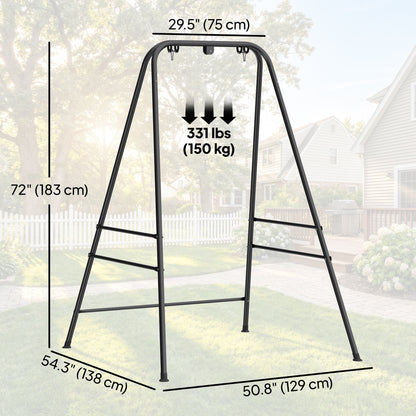 Hanging Hammock Stand for Porch Swing Chair Indoor Outdoor (Only Construction)