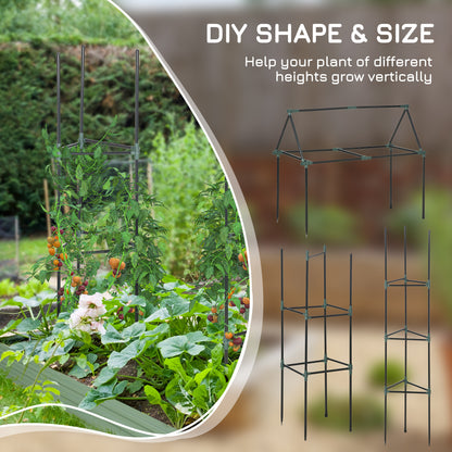 3 Pack Tomato Cage Set, 72 Inch DIY Tomato Plant Support Trellis, Tomato Trellis for Climbing Vegetables, Flowers and Fruits, Dark Green