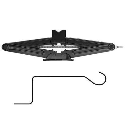 Steel Car Jack, Portable Scissor Jack, 2 Ton (4400 lbs) Capacity for Auto Sedan SUV MPV Tire Changes & Repairs, Black