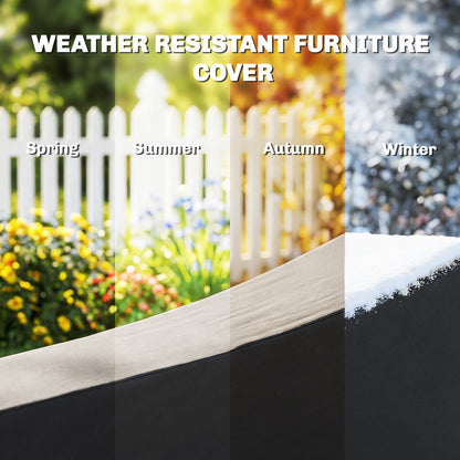 Waterproof Patio Lounge Chair Cover, 420D Outdoor Chaise Lounger Protective Cover with Sealed Seams, Storage Bag, Black
