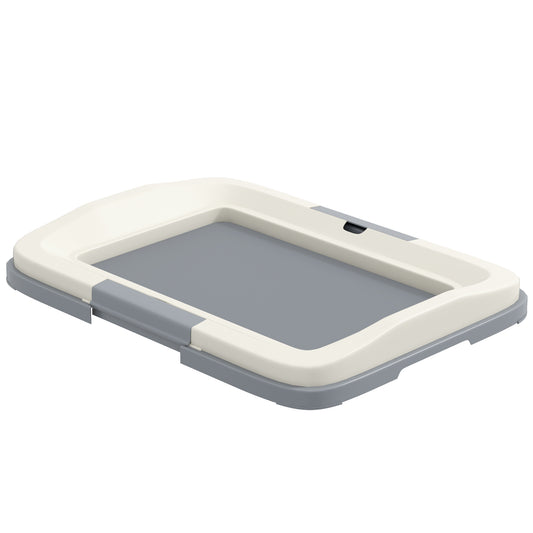 18" x 13" Pee Pad Holder, Dog Potty Tray for Indoor Outdoor, Easy to Clean Dog Training Toilet Pee Pad Tray, Grey