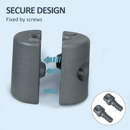 HDPE Tent Weights Set of 4, Canopy Weights, Filled with Water or Sand, 106 LBS, Light Grey