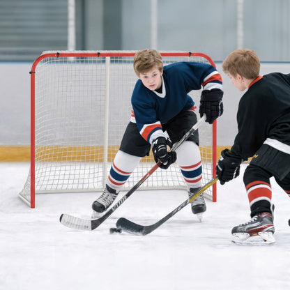 Soozier Hockey Net, Easy Set Up Hockey Goal with Steel Frame, PE Mesh, Outdoor Hockey Training Equipment for Garden, Backyard
