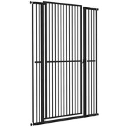 59" Extra Tall Cat Gate, 30"-41" Pet Gate with 2.8" and 5.5" Extensions, for Doorway, Hallway, Stairway, Black