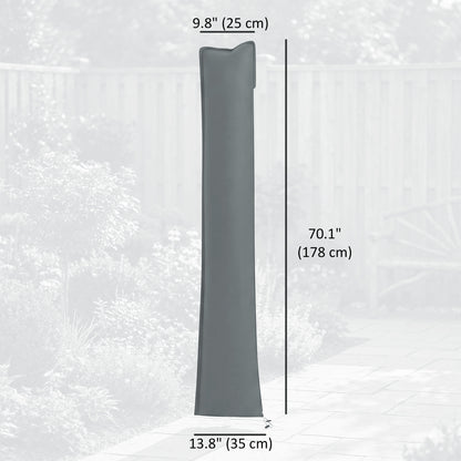 Parasol Cover, Patio Cantilever Cover, Banana Umbrella Cover with Zipper, Grey
