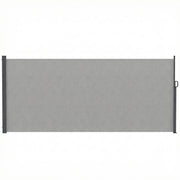 Retractable Side Awning, 165" x 73" Outdoor Privacy Screen, Water-Resistant, UV 50+, Light Grey