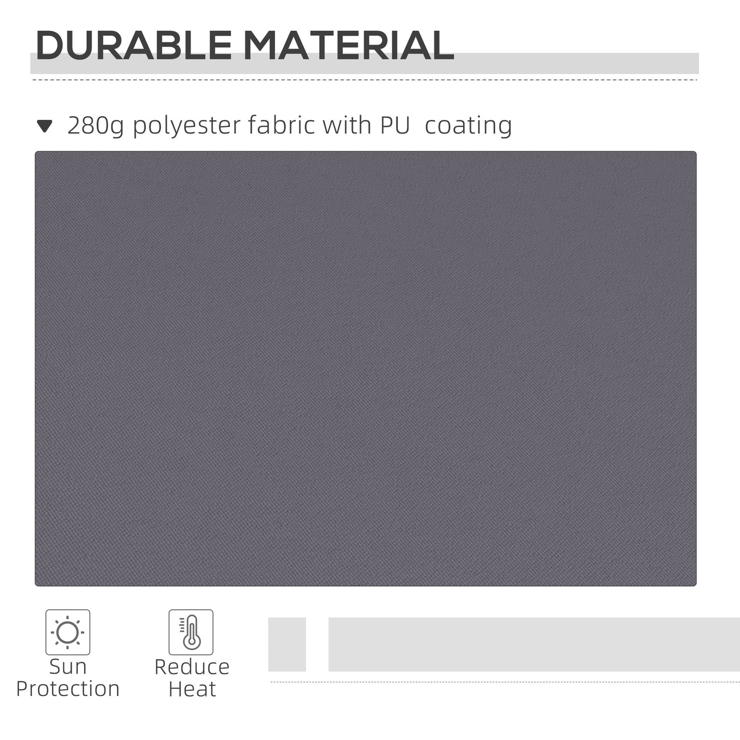 12' x 10' Manual Retractable Awning Outdoor Sunshade Shelter with Adjustable & Versatile Design, Dark Grey