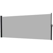 13' x 6' Retractable Side Awning, Outdoor Privacy Screen for Garden, Hot Tub, Balcony, Terrace, Pool, Light Grey