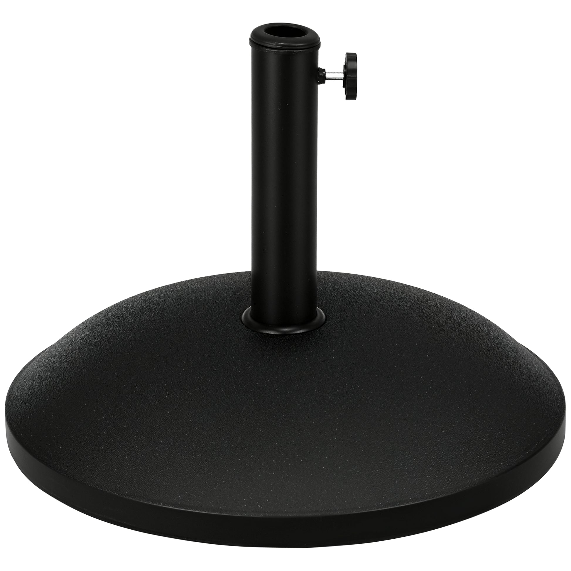 55 lbs Cement Round Umbrella Base Holder 20" Heavy Duty Parasol Stand for Patio, Outdoor, Backyard, Black