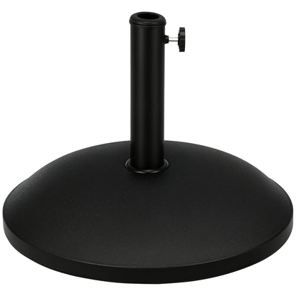 55 lbs Cement Round Umbrella Base Holder 20" Heavy Duty Parasol Stand for Patio, Outdoor, Backyard, Black