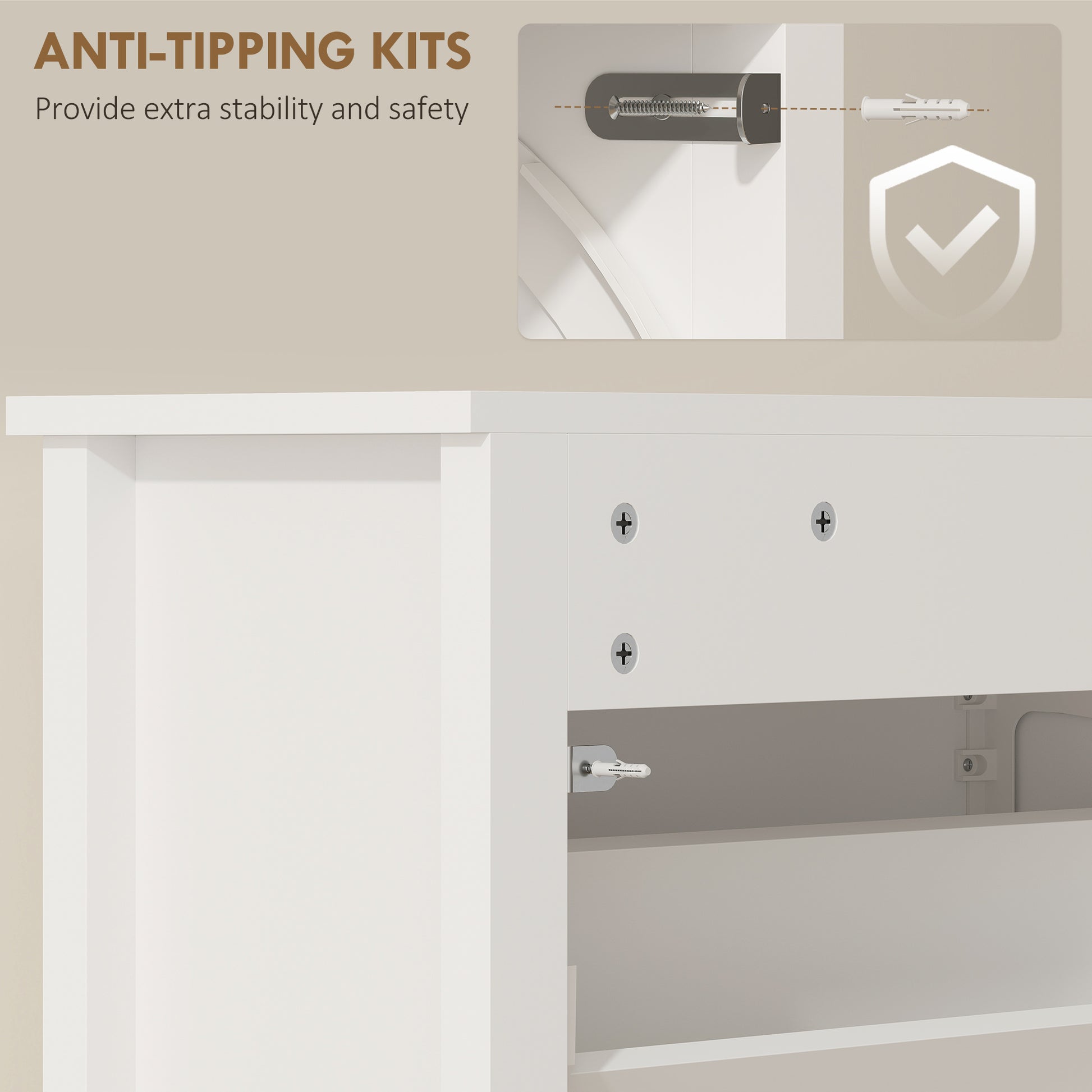 Slim Shoe Cabinet with 3 Flip Drawers, Shoe Storage Cabinet with Adjustable Shelves for Entryway, Holds 12 Pairs, White