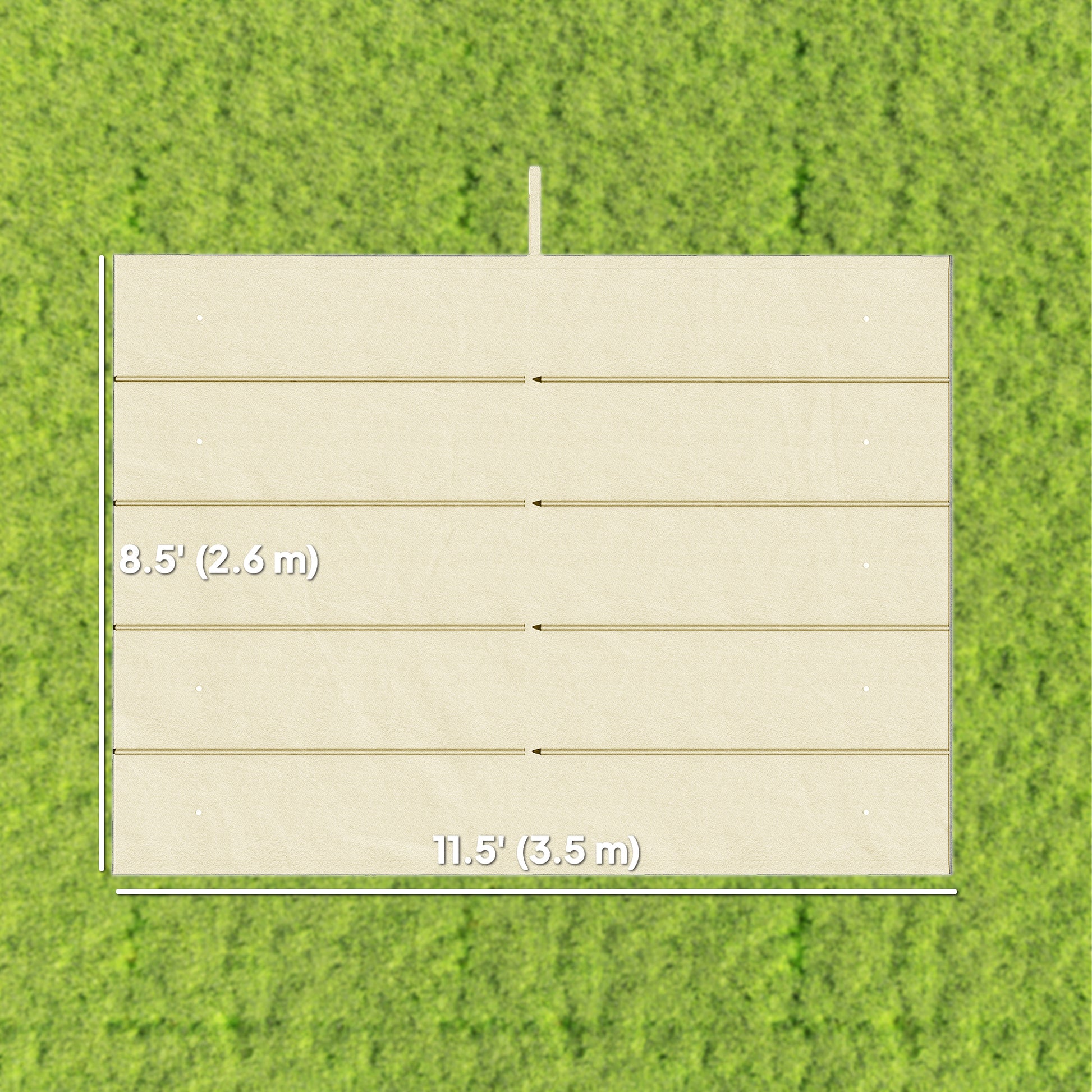 8.5' x 11.5' Retractable Pergola Canopy Replacement, Fit 10' x 13' Frame, Pergola Cover Replacement Top Only, Cream