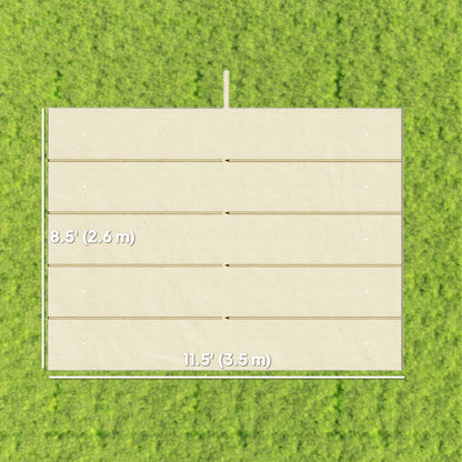 8.5' x 11.5' Retractable Pergola Canopy Replacement, Fit 10' x 13' Frame, Pergola Cover Replacement Top Only, Cream