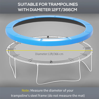 Soozier 12ft Trampoline Replacement Pad Trampoline Spring Cover EPE Foam Light Blue