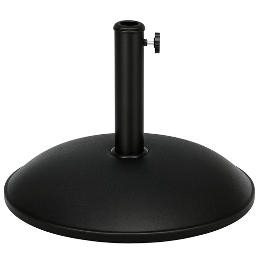 44 lbs Cement Round Umbrella Base Holder 19" Heavy Duty Parasol Stand for Patio, Outdoor, Backyard, Black