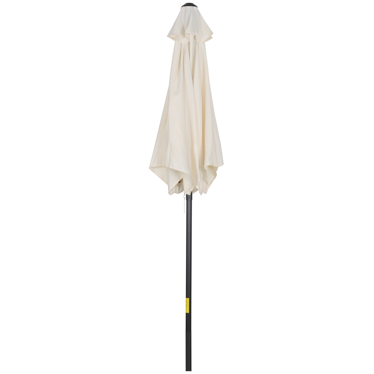 6.6FT Patio Umbrella, Outdoor Parasol with 6 Solid Ribs, Cream White