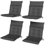 Patio Chair Cushions Set of 4, Waterproof Non-Slip Lounge Chair Cushions, 44"x21", Dark Grey