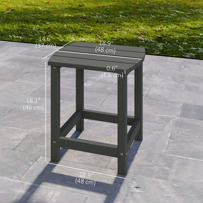 Outdoor Side Table, Adirondack Patio End Table for Garden, Pool, Backyard, Lawn, Beach, Indoor and Outdoor, Grey