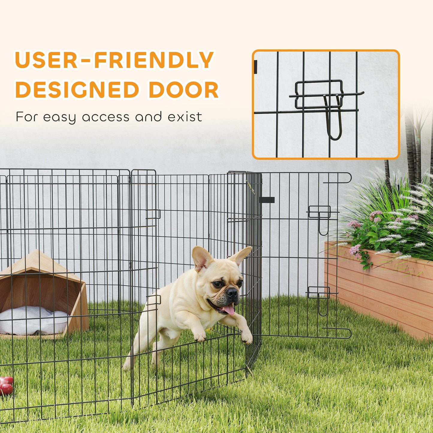 30inch Foldable Metal Exercise Pet Playpen Yard Dog Puppy Kennel Cage 12 Panel
