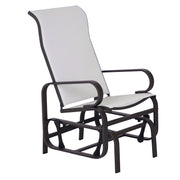 Outdoor Mesh Glider Swing Chair Patio Garden Rocking Gliding Seat Yard Porch Furniture, Brown Beige
