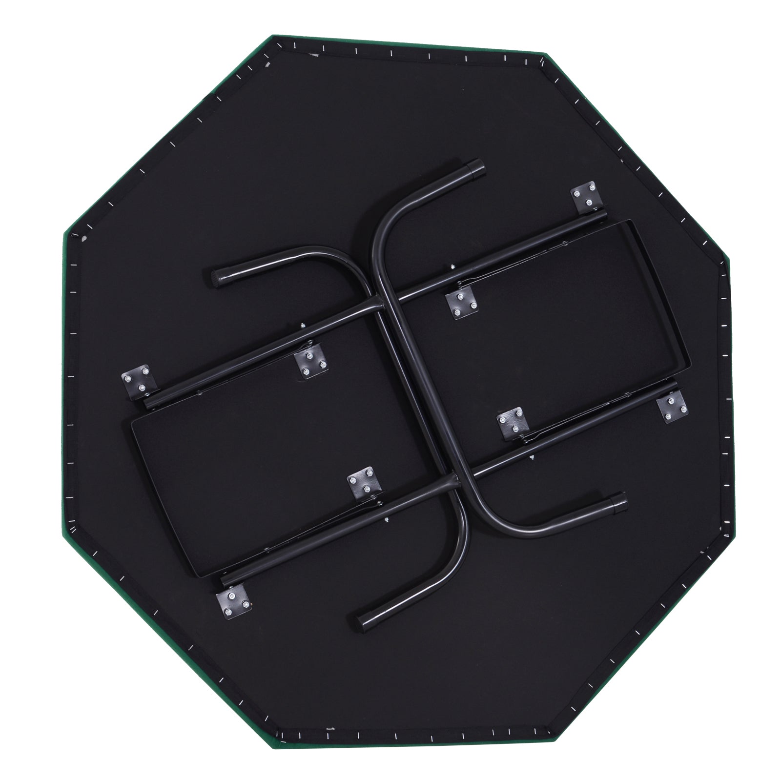 Soozier Folding Poker Table, 47" Octagon Blackjack Poker Game Table for 8 Players with Cup Holders, Green