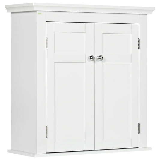 Bathroom Cabinet, Medicine Cabinet, Over Toilet Storage Cabinet with Adjustable Shelves for Entryway, White