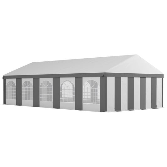 20'x33' Heavy Duty Large Party Tent Event Tent with Removable Sidewalls, for Weddings, Parties, Carports, Grey